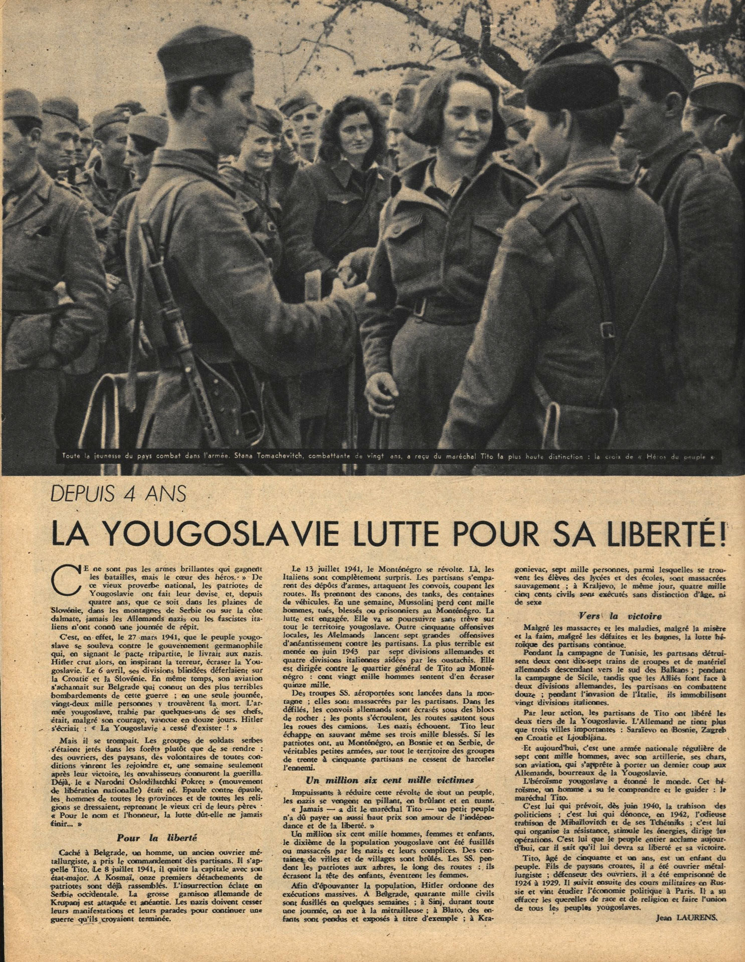 Yugoslav Partisans as a model for France?