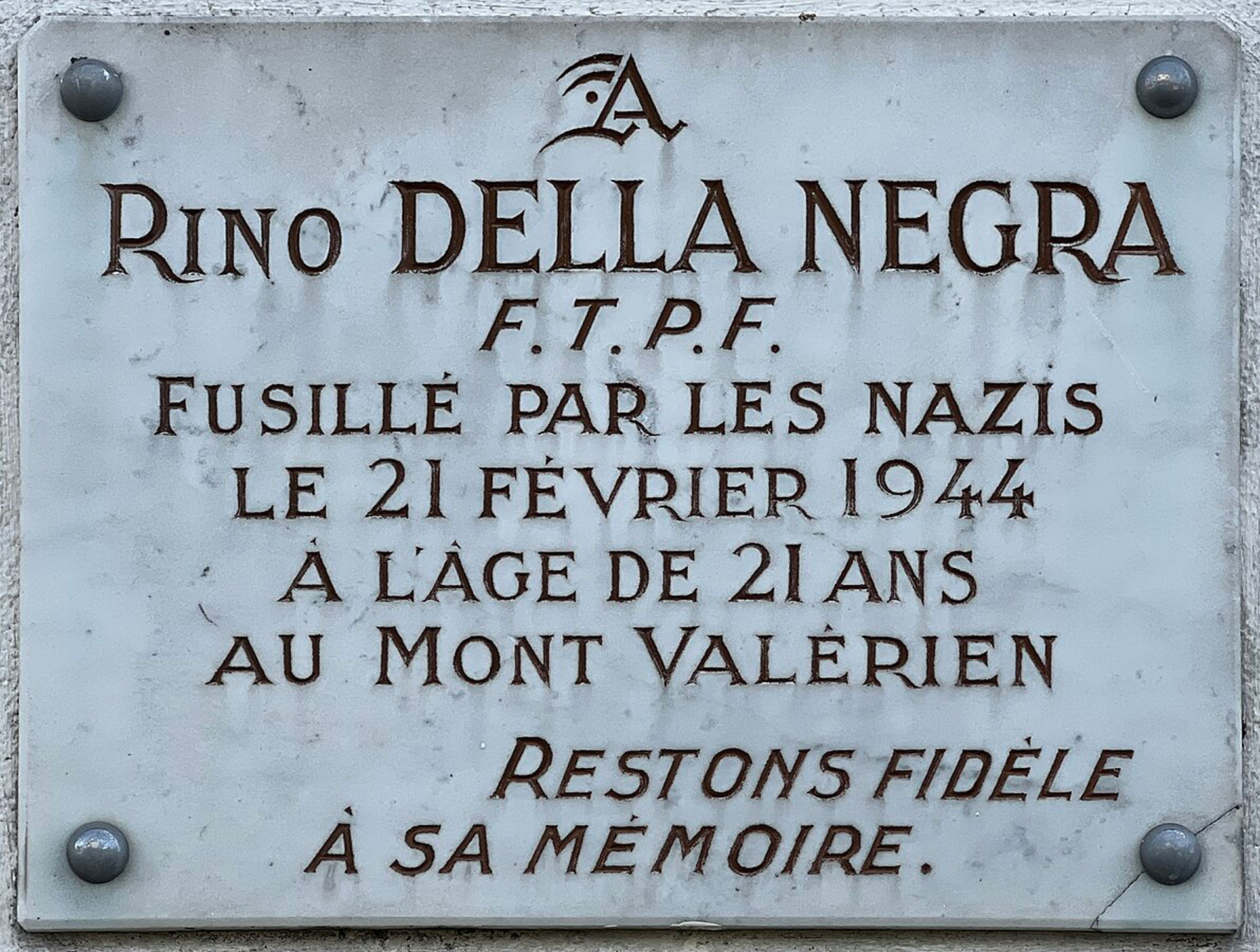 Rino Della Negra, footballer and Resistance fighter