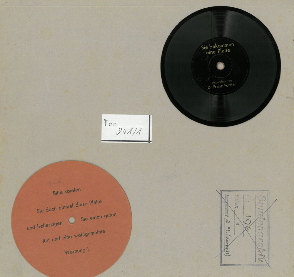 A phonograph record against Hitler